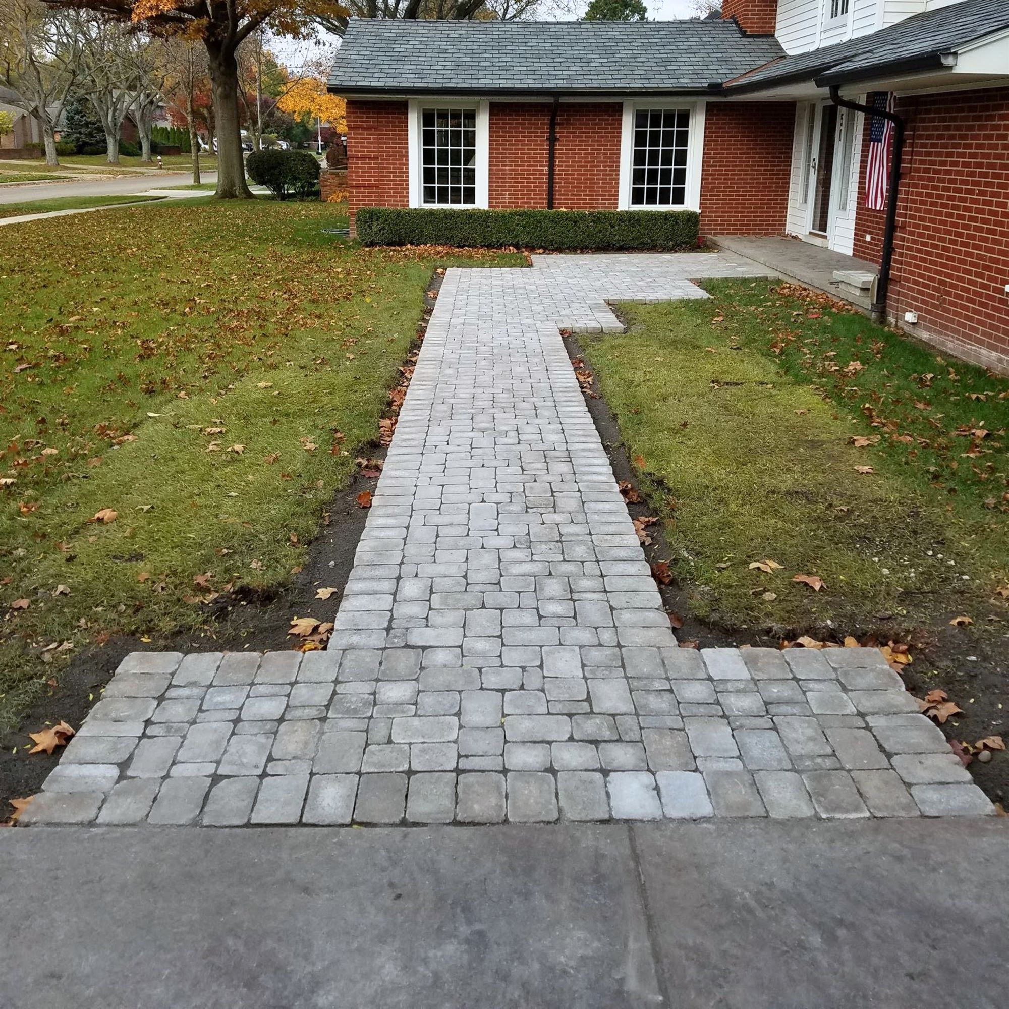 Brick walkway